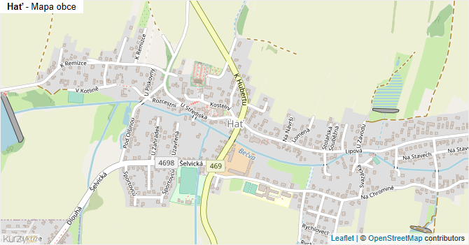 Hať - mapa obce