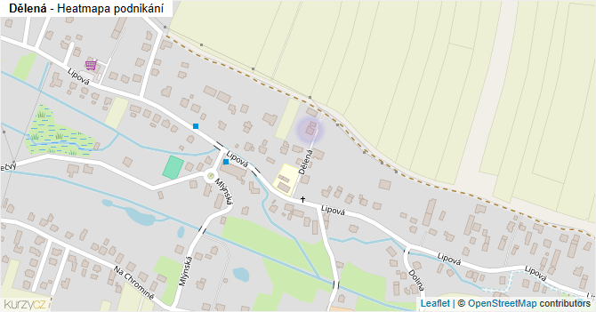 Dělená - mapa podnikání