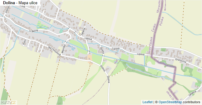 Dolina - mapa ulice