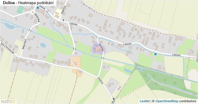 Dolina - mapa podnikání