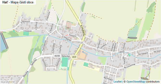 Hať - mapa části obce