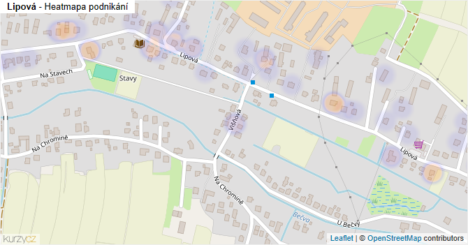 Lipová - mapa podnikání