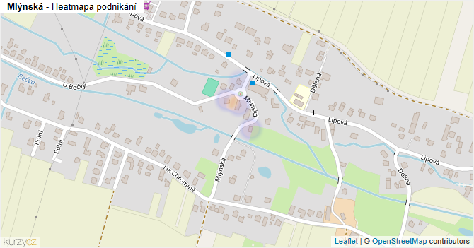 Mlýnská - mapa podnikání