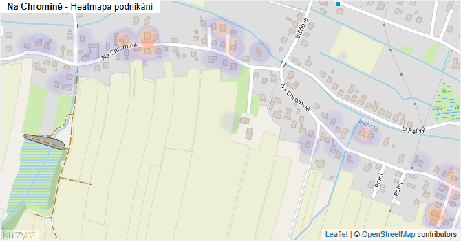 Na Chromině - mapa podnikání