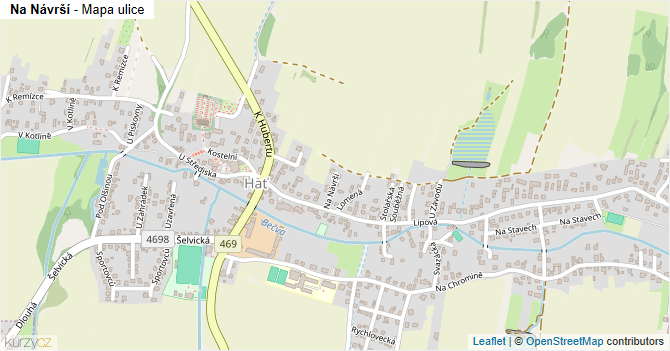 Na Návrší - mapa ulice