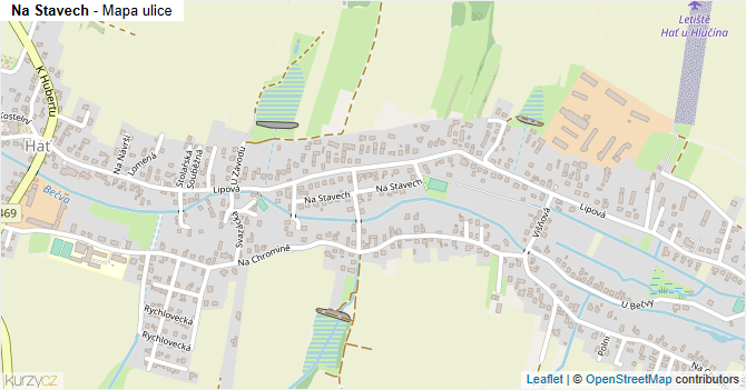 Na Stavech - mapa ulice