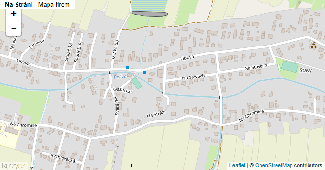 Na Stráni - mapa firem