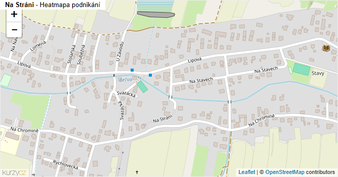 Na Stráni - mapa podnikání