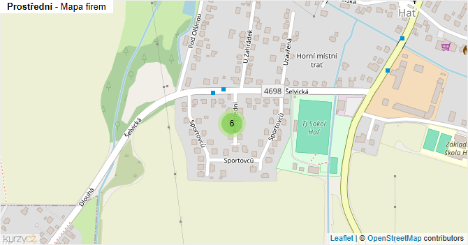 Prostřední - mapa firem
