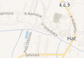 Rozcestní v obci Hať - mapa ulice