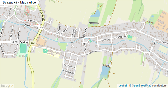 Svazácká - mapa ulice