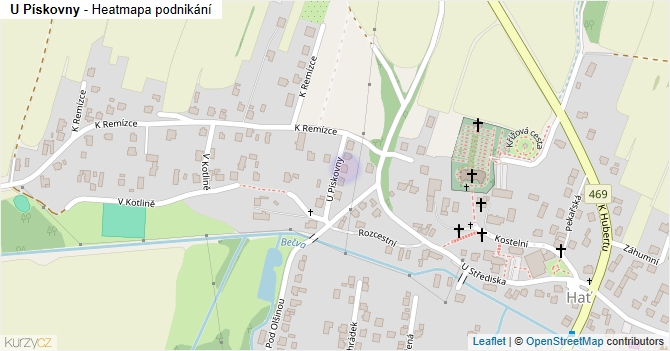 U Pískovny - mapa podnikání