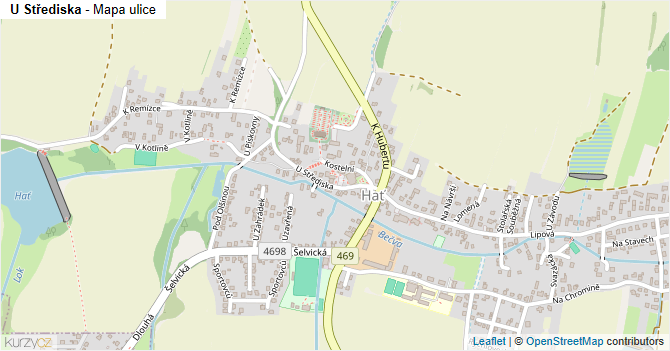 U Střediska - mapa ulice