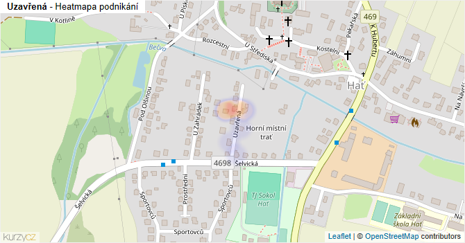 Uzavřená - mapa podnikání