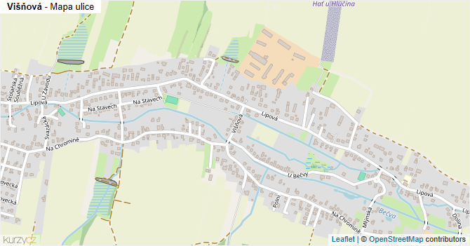 Višňová - mapa ulice