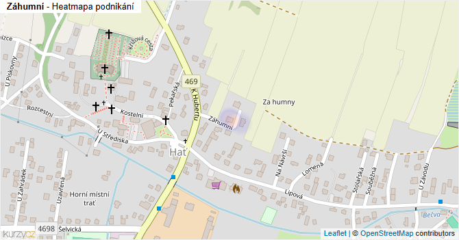 Záhumní - mapa podnikání