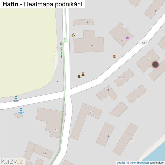 Mapa Hatín - Firmy v obci.