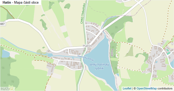 Hatín - mapa části obce