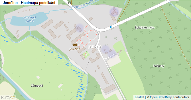 Jemčina - mapa podnikání