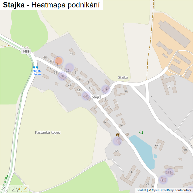 Mapa Stajka - Firmy v části obce.