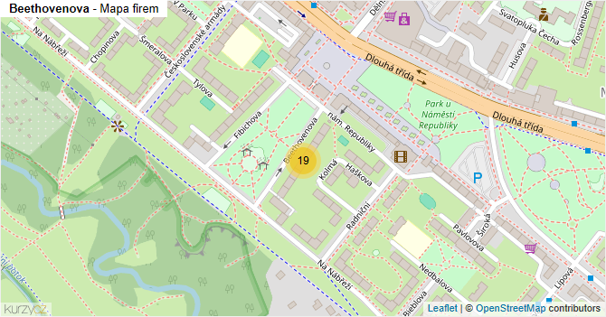 Beethovenova - mapa firem