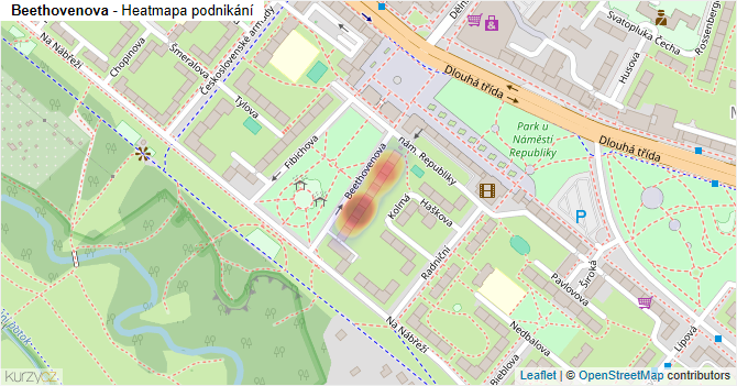 Beethovenova - mapa podnikání