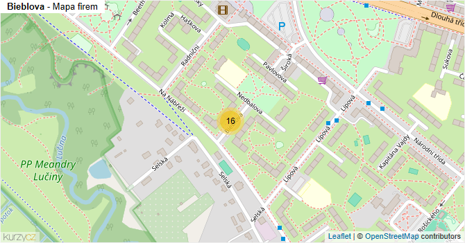 Bieblova - mapa firem