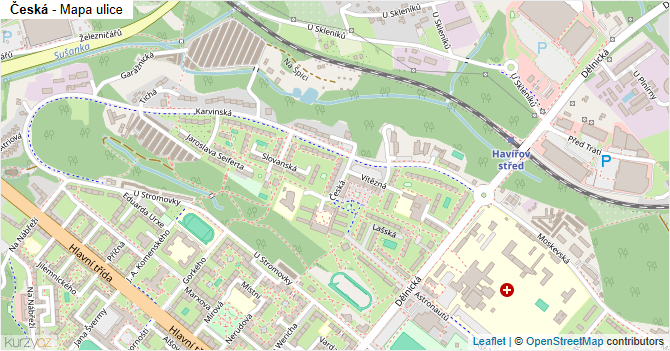 Česká - mapa ulice