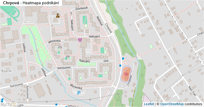 Chrpová - mapa podnikání