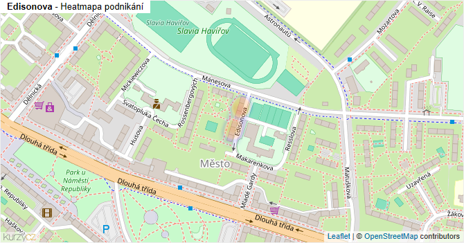 Edisonova - mapa podnikání