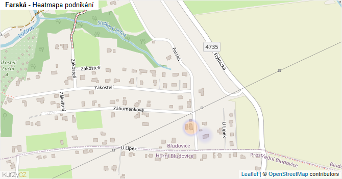 Farská - mapa podnikání