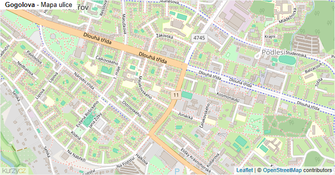 Gogolova - mapa ulice