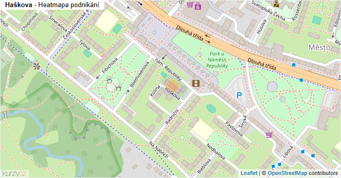 Haškova - mapa podnikání