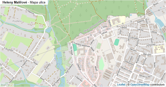 Heleny Malířové - mapa ulice