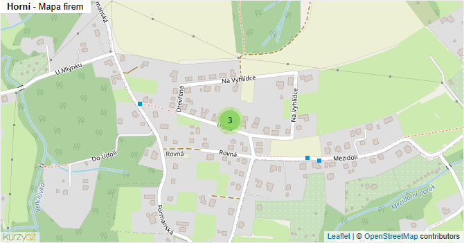 Horní - mapa firem