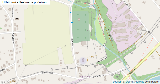 Hřbitovní - mapa podnikání