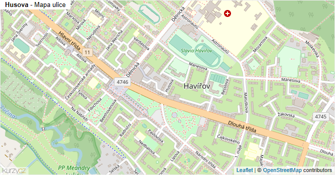 Husova - mapa ulice