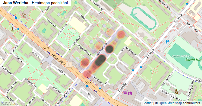 Jana Wericha - mapa podnikání