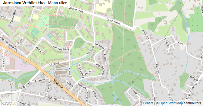 Jaroslava Vrchlického - mapa ulice
