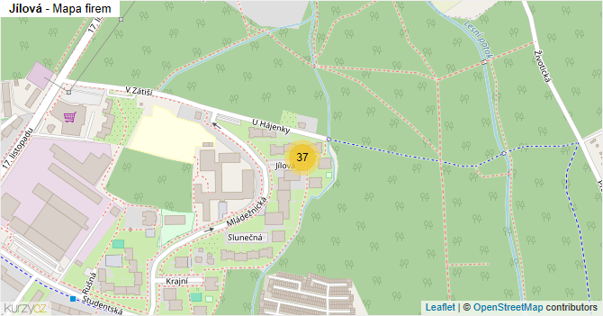 Jílová - mapa firem