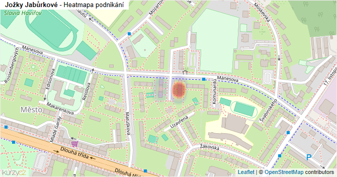 Jožky Jabůrkové - mapa podnikání