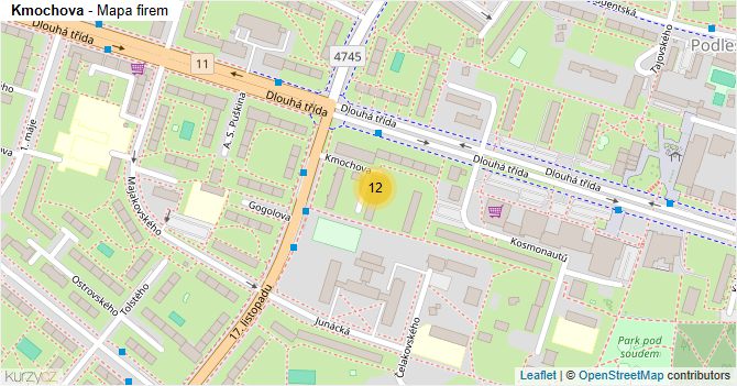 Kmochova - mapa firem