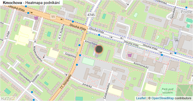 Kmochova - mapa podnikání