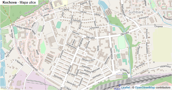 Kochova - mapa ulice