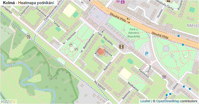 Kolmá - mapa podnikání