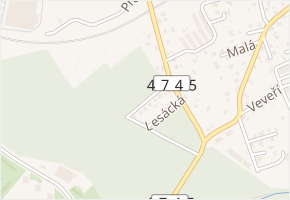 Lesácká v obci Havířov - mapa ulice