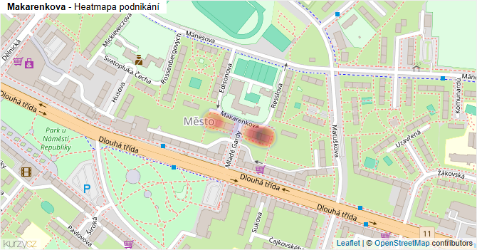 Makarenkova - mapa podnikání