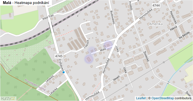 Malá - mapa podnikání
