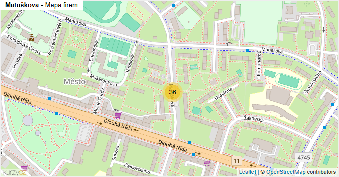 Matuškova - mapa firem