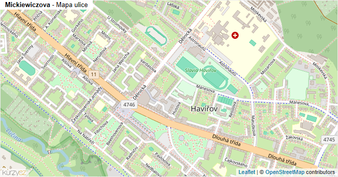 Mickiewiczova - mapa ulice